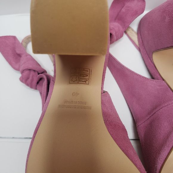 Free People Lavender Sling Back Heels with Bow - Picture 8 of 9